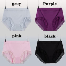 Load image into Gallery viewer, Ladies Underwear Women Seamless Panties Plus Size sexy Modal High Waisted Solid Color lace For Granny Briefs 4 Pack(4XL)