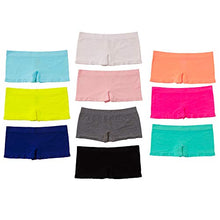 Load image into Gallery viewer, Alyce Intimates Pack of 10 Seamless Girls Boyshort, Solids & Prints