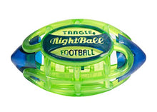 Load image into Gallery viewer, Tangle NightBall Glow in the Dark Light Up LED Football, Green with Blue