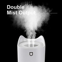 Load image into Gallery viewer, Cool Mist Humidifiers for Bedroom USB,SIXKIWI,Easy Clean/Top Fill/Never Leak/None Mildew/Dual Sprayer,3L 20hrs for Large Room,Colorful Night Light Auto Off for Home Office Baby(White)