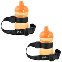 Load image into Gallery viewer, PBnJ Baby SippyPal Sippy Cup Holder Strap Leash Tether (Black 2-Pack)