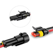 Load image into Gallery viewer, Nilight - 50020R 2Pin Way 16AWG Waterproof Wire 1.5mm Series Terminal Connector-10 Pack,2 Years Warranty