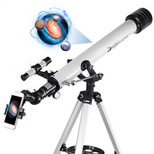 Load image into Gallery viewer, Telescopes for Adults, Telescope for Beginners and Kids - 700mm Focal Length Refractor & Travel Scope to Observe Moon and Planet with 10mm Eyepiece Smartphone Mount and Tripod