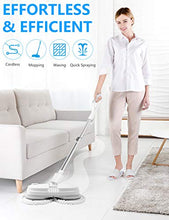 Load image into Gallery viewer, Electric Mop, Cordless Electric Spin Mop, Hardwood Floor Cleaner with Built-in 300ml Water Tank, Polisher with Led Headlight and Sprayer, Scrubber for Hard Floor & Tile, Powerful Cleaner and Waxing