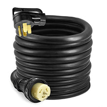 Load image into Gallery viewer, HZXVOGEN Generator Extension Cord 30FT 50A STW 6/3 + 8/1 Heavy Duty RV Power Adapter Cable Connection N14-50P & SS2-50R CS6364 Twist Lock Connectors