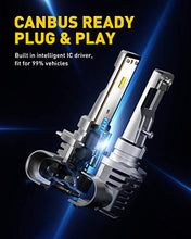 Load image into Gallery viewer, AUXITO 9005 H11 LED Headlight Bulbs Combo, High Low Beam Replacement, 24000LM 6500K Cool White, Wireless Headlight LED Bulbs, Pack of 4