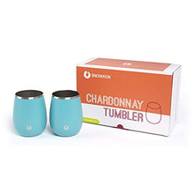 Load image into Gallery viewer, SNOWFOX Insulated Stainless Steel Wine Glasses, Chardonnay, Set of 2, White/Gold