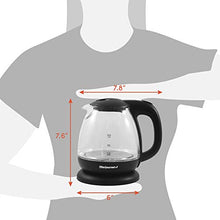 Load image into Gallery viewer, Elite Gourmet EKT1001 Maxi-Matic 1L Glass Electric Tea Kettle Hot Water Heater Boiler BPA-Free with Blue LED Interior Fast Boil and Auto Shut-Off, Black
