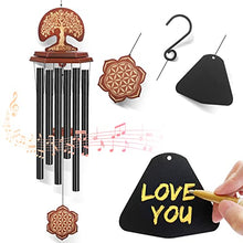Load image into Gallery viewer, 36” Large Wind Chimes for Outside, ONUEMP Wooden Deep Tone Memorial Wind Chimes for Loss of Loved One Prime , Smpathy / Bereavement / Birthday Gift Windchimes in Memory of a Loved One Mother Father