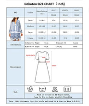 Load image into Gallery viewer, Dokotoo Women Dress Fashion Color Block Ruffle V Neck Flared Long Sleeve Mini Dress Casual Loose Babydoll Dress Pleated Short Dresses Chiffon Dress for Women Summer Autumn,US 8-10(M),Blue
