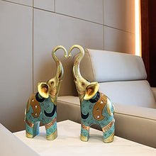 Load image into Gallery viewer, SUGUTEE Good Luck Large Elephant Statue Decorations for Home, Elephant Figurines Statues Home Decor, Elephant Gifts, Elephant Figurines with Trunk Up ( 2 Pcs Medium )