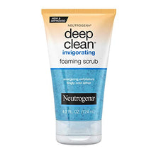 Load image into Gallery viewer, Neutrogena Deep Clean Invigorating Foaming Facial Scrub with Glycerin, Cooling & Exfoliating Gel Face Wash to Remove Dirt, Oil & Makeup, 4.2 fl. oz