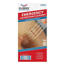 Load image into Gallery viewer, Clozex Emergency Laceration Closures - Repair Wounds Without Stitches. FDA Cleared Skin Closure Device for 3 Individual Wounds Or Combine for Total Length of 4 1/4 Inches. Life Happens, Be Ready!