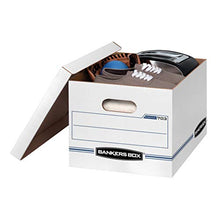 Load image into Gallery viewer, Bankers Box STOR/FILE Storage Boxes, Standard Set-Up, Lift-Off Lid, Letter/Legal, 4 Pack (0070308)