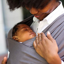 Load image into Gallery viewer, Baby Wrap Ergo Carrier Sling by Sleepy Wrap - Dark Grey - for Babies from Birth to 35 lbs or About 18 Months…