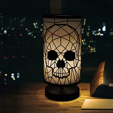 Load image into Gallery viewer, GAVIA Black Skull Lamp - 3-Way Dimmable Touch Control - Gothic Lamp - Gothic Decor - Goth Room Decor - Skeleton Lamp - Gothic Home Decor - Goth Lamp - Gothic Bedroom Decor - Goth Decor - Skull Light