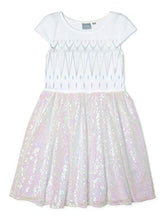 Load image into Gallery viewer, Disney girls Disney Girl's Elsa and Anna Frozen Ballerina Tutu Ruffle Skirt Dress, Glitter White, Medium US