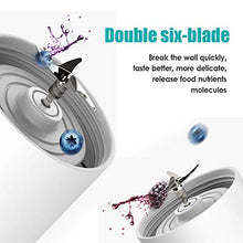 Load image into Gallery viewer, Portable Blender - Personal Size Blender Smoothies and Shakes - Mini Blender 2400mah USB Rechargeable with Six Blades, Handheld Blender Sports,Travel,Gym Gift for family lover friend (1)