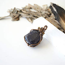 Load image into Gallery viewer, Real Raw Sapphire Pendant Necklace - Natural Blue Crystal Gemstone Virgo September Birthstone - 24 Inch - Unisex Birthday Gifts Anniversary Men Women Jewelry