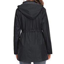 Load image into Gallery viewer, Simayixx Women's Long Jacket Warm Waterproof Windbreaker Hooded Jackets Raincoat Activewear Outdoor Trench Coat Black