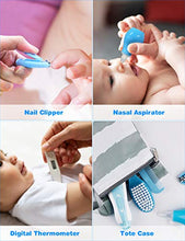 Load image into Gallery viewer, OTTOLIVES Baby Healthcare and Grooming Kit, 24 in 1 Baby Electric Nail Trimmer Set Newborn Nursery Health Care Set for Newborn Infant Toddlers Baby Boys Girls Kids Haircut Tools (0-3 Years+) (Blue)