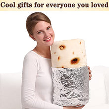 Load image into Gallery viewer, mermaker Burritos Tortilla Blanket 2.0 Double Sided 60 inches for Adult and Kids, Giant Funny Realistic Food Throw Blanket, 285 GSM Novelty Soft Flannel Taco Blanket (Yellow Blanket-Double Sided)