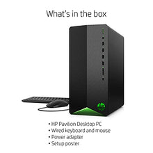 Load image into Gallery viewer, 2021 Newest HP Pavilion Gaming Desktop Computer, AMD 6-Core Ryzen 5 5600G Processor, AMD Radeon RX5500, 8GB RAM, 256GB PCIe NVMe SSD,Mouse and Keyboard, Win 10 Home with Lucky PC Antivirus Bundle