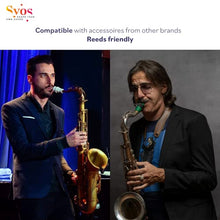 Load image into Gallery viewer, Syos Tenor Saxophone Mouthpiece, Smoky Model, 8 Tip Opening, Phantom Blue, Improve the Sound of your Sax with this Easy-To-Play, Dark and Warm Tenor Sax Mouthpiece