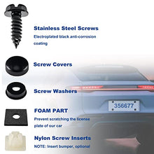Load image into Gallery viewer, License Plate Screws - Black, 8 Pcs Stainless Steel Fastener Kit, for Securing License Plates Frames or Covers on Cars, Trucks, SUVs (Black)