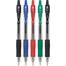 Load image into Gallery viewer, PILOT G2 Premium Refillable & Retractable Rolling Ball Gel Pens, Extra Fine Point, Assorted Color Inks, 5-Pack (31300)