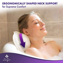 Load image into Gallery viewer, Bath Pillow Luxury Bathtub Pillow, Ergonomic Bath Pillows for Tub Neck and Back Support, Bath Tub Pillow Rest 3D Air Mesh Breathable Bath Accessories for Women & Men, Spa Pillow, Powerful Suction Cups