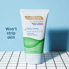 Load image into Gallery viewer, Acne Face Wash with Benzoyl Peroxide by the makers of Differin Gel, Daily Deep Cleanser, Gentle Skin Care for Acne Prone Sensitive Skin, 4 oz