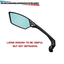 Load image into Gallery viewer, MEACHOW New Scratch Resistant Glass Lens,Handlebar Bike Mirror, Rotatable Safe Rearview Mirror, Bicycle Mirror, (Blue Left Side) ME-006LB