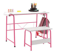 Load image into Gallery viewer, SD Studio Designs Project Center, 55125 Craft Table Play Desk with Bench, Pink/Gray