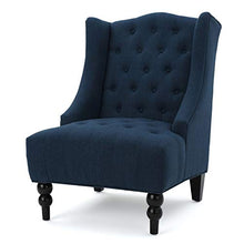 Load image into Gallery viewer, Christopher Knight Home Toddman High-Back Fabric Club Chair, Dark Blue