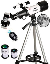 Load image into Gallery viewer, Gskyer Telescope, 70mm Aperture 400mm AZ Mount Astronomical Refracting Telescope for Kids Beginners - Travel Telescope with Carry Bag, Phone Adapter and Wireless Remote