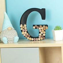 Load image into Gallery viewer, Made Easy Kit Metal Letter Wine Cork Keepsake Saver & Holder Monogram w/Free Wall Mount Kit A-Z (Letter L, Large)