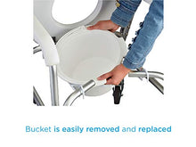 Load image into Gallery viewer, NOVA Medical Products Rolling Shower Commode Chair with Locking Wheels and Removable Footrests, Over The Toilet Wheeled Commode, White