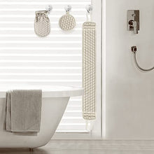 Load image into Gallery viewer, 2 Pack 36.5 Inch Long Loofah Back Scrubber Set with Exfoliating Glove and Sponge Pad for Women and Men, Beige & Pink