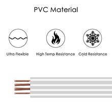 Load image into Gallery viewer, RGBZONE 10M/33FT 22AWG 4pin LED Light Strip Cable Cord, LED Electric Wire 22 Gauge, Conductor Extension Cable Line Cord for RGB LED Strip 5050 3528, PVC Plastic Flexible(White)