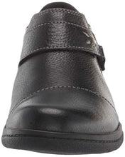 Load image into Gallery viewer, Clarks Women's Cheyn Onyx Loafer Flat, Black Tumbled Leather, 6