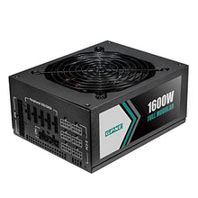 Load image into Gallery viewer, GPNE 1600W Mining Power Supply, 24 Pin 110V High Power Fully Modular PSU with 140mm Fan for Mining Rig & ATX PC Case Support Double CPU Mining Server