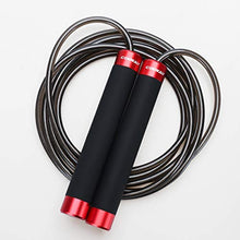 Load image into Gallery viewer, COERKALY Jump Rope for Fitness, Tangle-Free with Ball Bearing Jump Rope Workout, Adjustable Speed Skipping Rope with 2 Cables for Women Men, Steel&Silicone Handle Jumping Rope(Red)