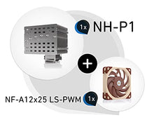 Load image into Gallery viewer, Noctua Bundle: 1x NH-P1 Passive CPU Cooler + 1x NF-A12x25 LS-PWM, Ultra Quiet Silent Fan