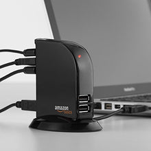 Load image into Gallery viewer, Amazon Basics 7 Port USB 2.0 Hub Tower with 5V/4A Power Adapter