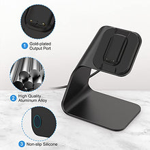 Load image into Gallery viewer, CAVN Charger Dock Compatible with Fitbit Charge 5 / Luxe, Replacement Aluminum Charging Stand Dock Station Base Accessories Cradle with 4.2ft USB Cord for Charge 5/Luxe Smart Watch
