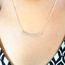 Load image into Gallery viewer, Dazzlingrock Collection 0.10 Carat (ctw) Round White Diamond Ladies Bar Shape Fashion Pendant 1/10 CT, 14K White Gold