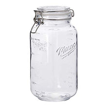 Load image into Gallery viewer, Mason Craft & More Airtight Kitchen Food Storage Clear Glass Clamp Jars, 2 Pack of 67 Ounce (2 Liter) Large Clamp Jar
