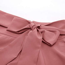 Load image into Gallery viewer, Salmon Pink Skirts for Women Ladies High Waist Pleated Skirt with Belt Size M
