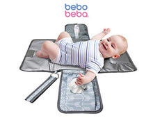 Load image into Gallery viewer, Baby Portable Changing Pad | Waterproof | Foldable Pad with Stroller Strap & Pocket for Diapers & Wipes | Changing Organizer Bag for Toddlers Infants & Newborns | Perfect Baby Shower Gift